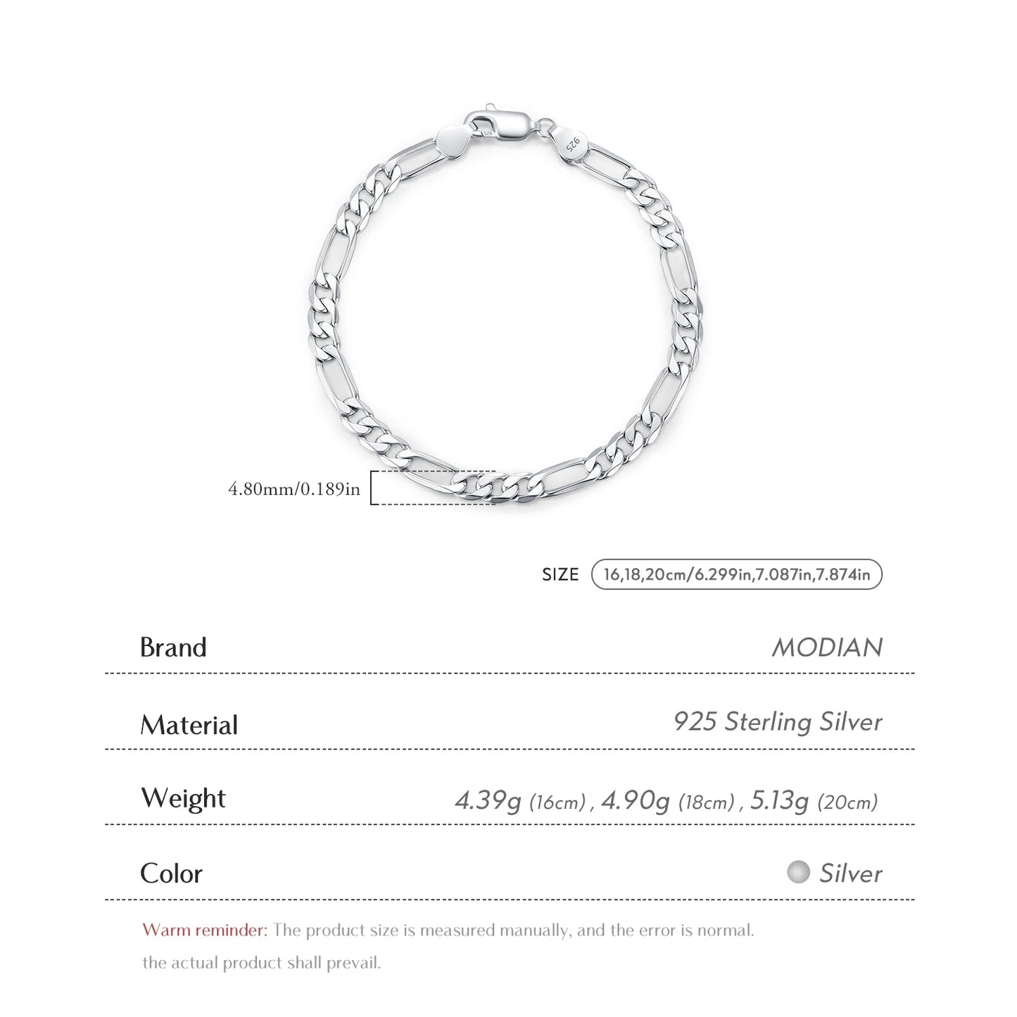 Infinity Link – Figaro Armband