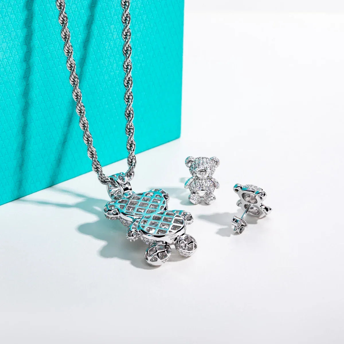 Bear Vibe – Moissanite Bären Schmuckset aus 925 Sterling Silber - Alyrah Jewellery