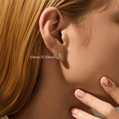 Urban Color Hoop – Trendige Stapelbare Zirkonia Creolen