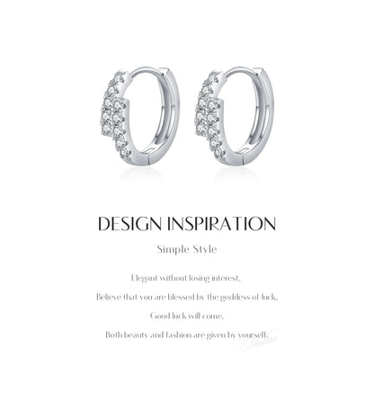 Double Brilliance – women's hoop earrings