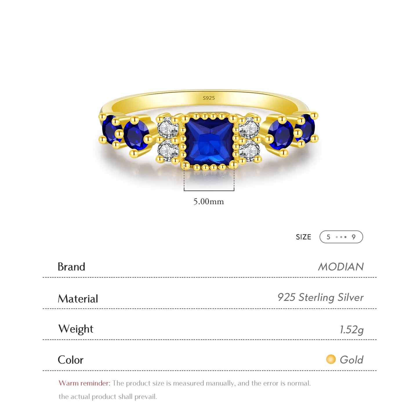 Azure Elegance –Eleganter Vintage-Ring mit blauem Zirkonia