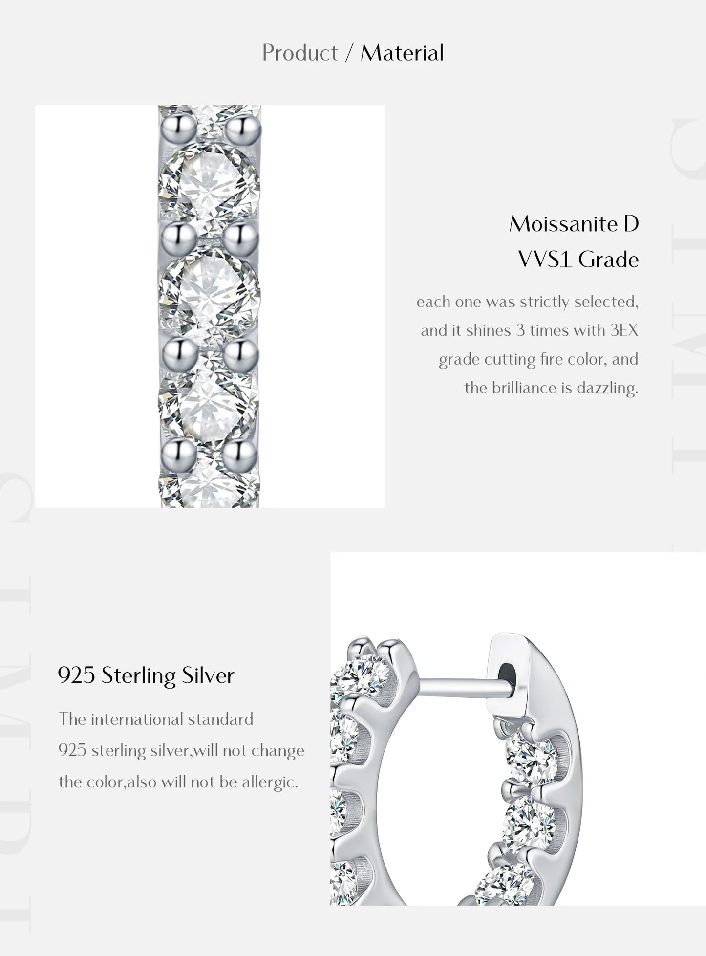 Dazzle Loop – Moissanite Hoop Earrings