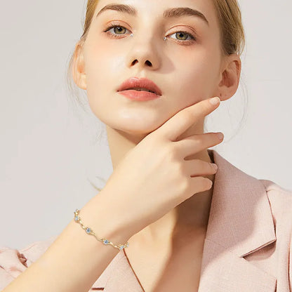 Silver Ribbon Spark – Moissanite Armband