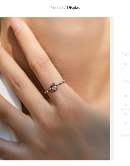 Moonlit Promise – Oval Solitaire Ring