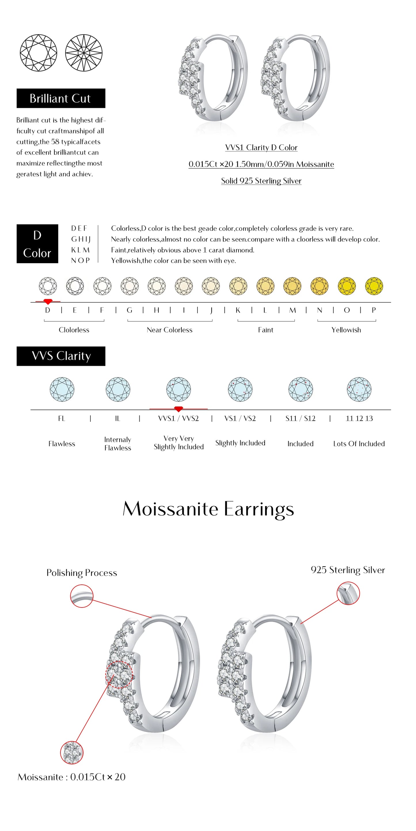 Double Brilliance – women's hoop earrings