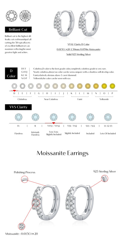 Double Brilliance – women's hoop earrings