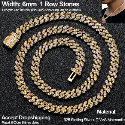 Eternal Spark –Iced-Out Moissanit-Franco-Kette