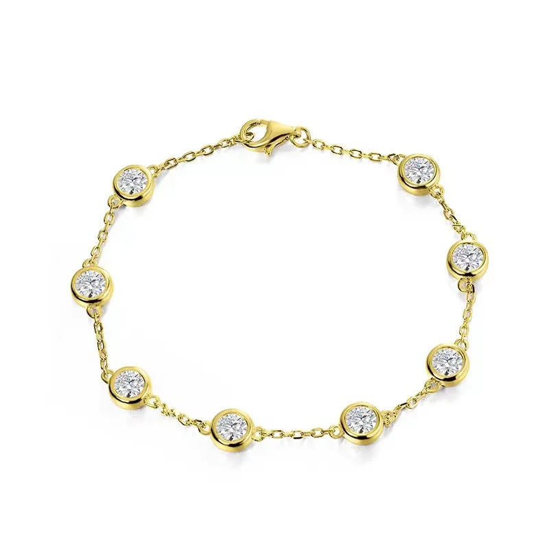 Bubble Spark Elegance – Moissanite Tennis Armband