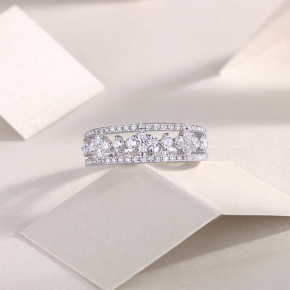 Il giardino di Monet – Elegante anello nuziale in moissanite