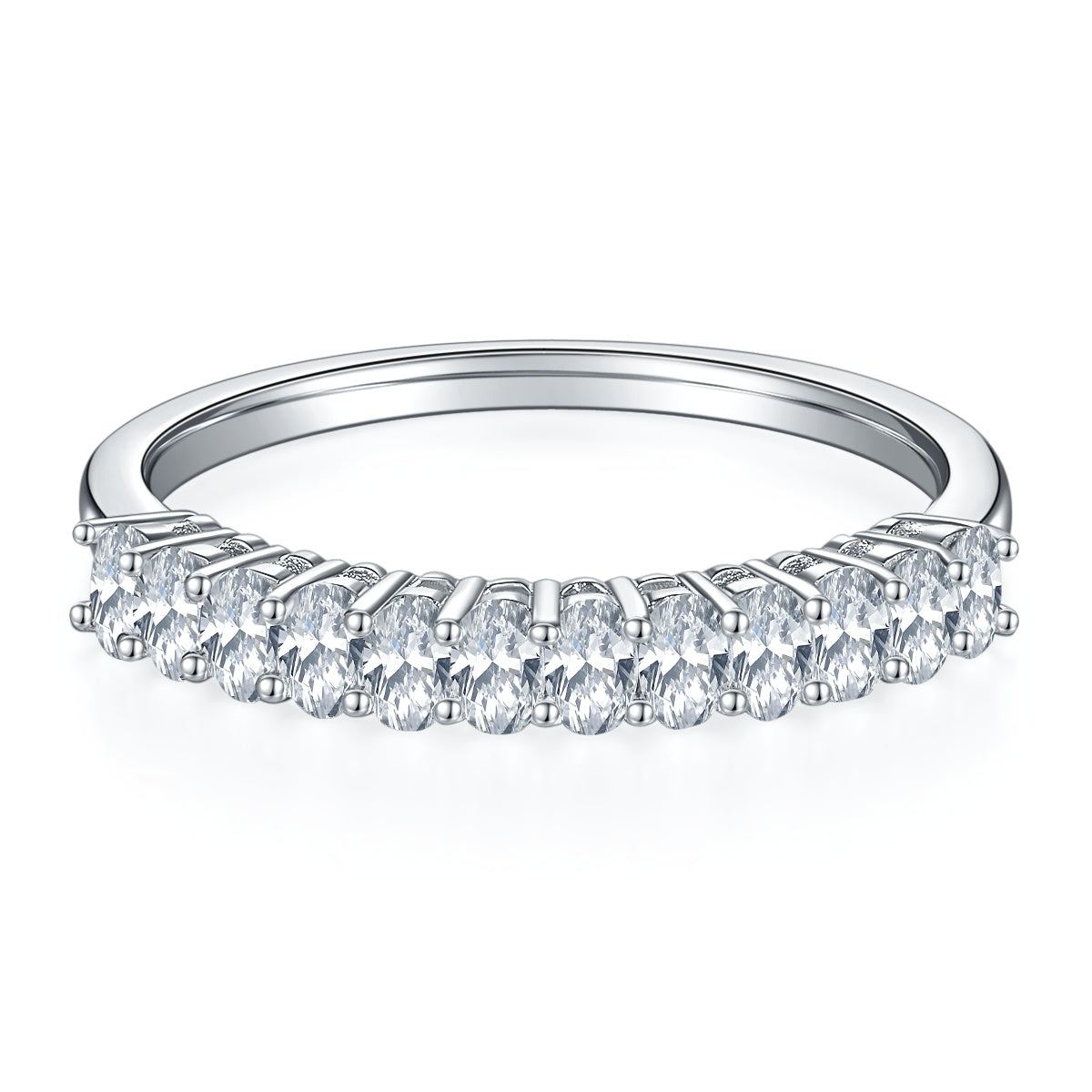 Light and Shadow Bloom – Delicate moissanite wedding ring