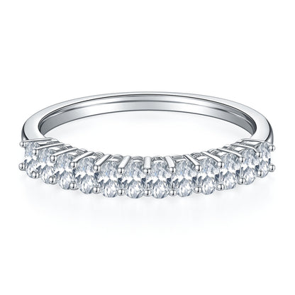 Light and Shadow Bloom – Delicate moissanite wedding ring