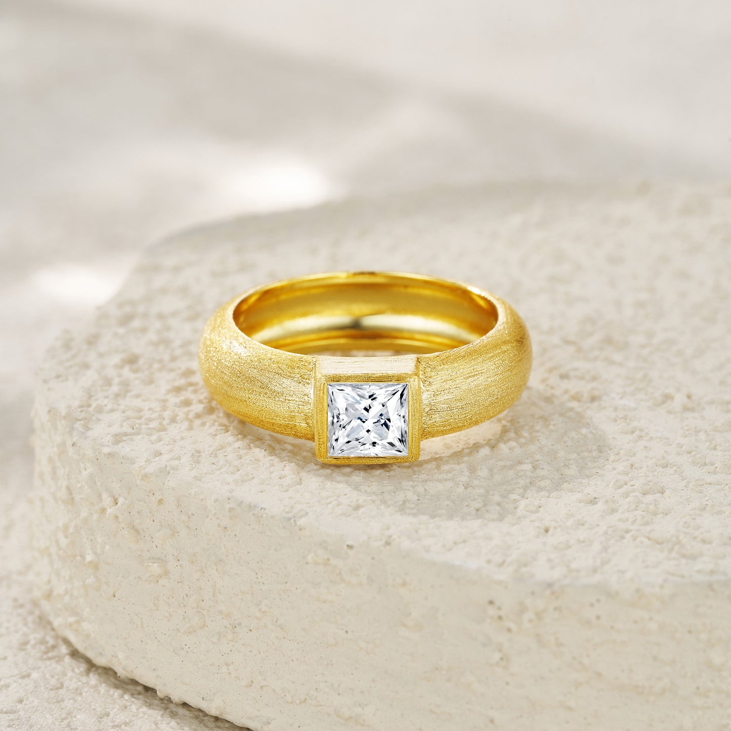 Champagne - Luxus Silber Ring