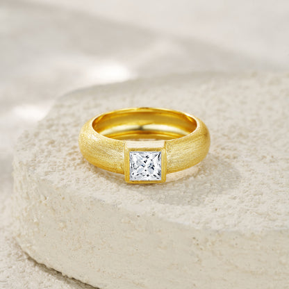 Champagne - Luxus Silber Ring