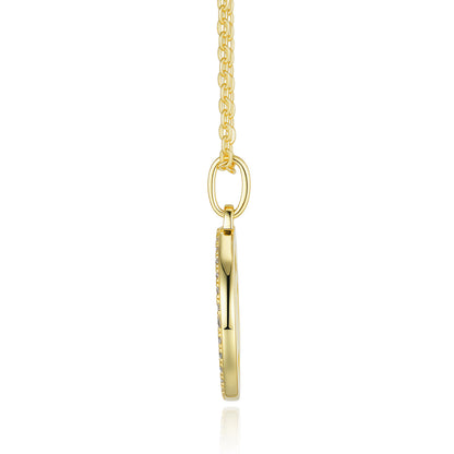 Golden Circle – Collana minimalista in argento 925 con moissanite