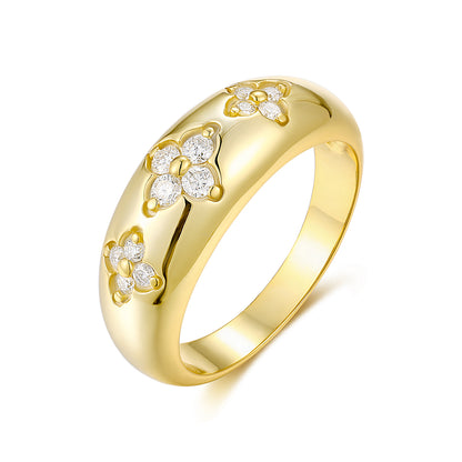Hyacinth luxury silver ring