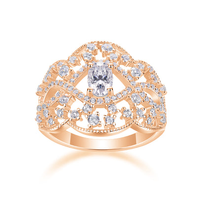 Moonlight Waltz – Elegant moissanite wedding ring