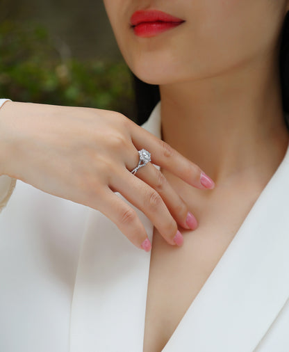 Hidden Poetry – Elegant 1 carat moissanite wedding ring