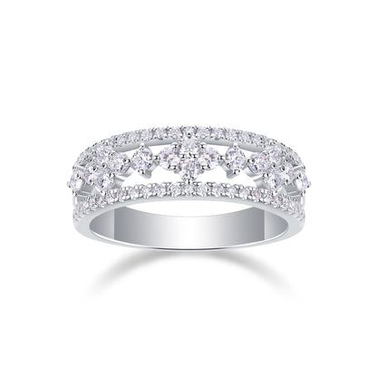 Il giardino di Monet – Elegante anello nuziale in moissanite
