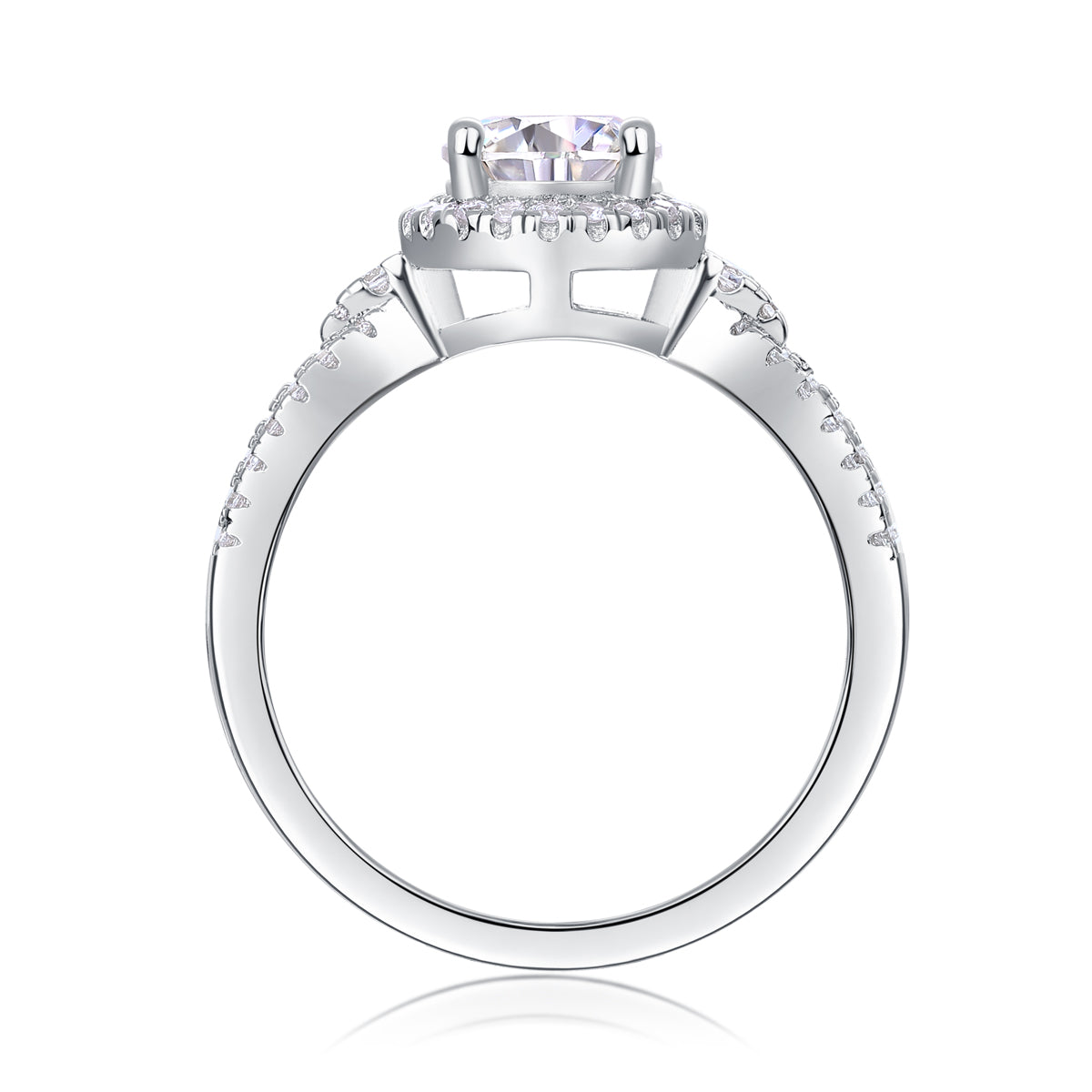 Conosci il tuo cuore: elegante anello nuziale con moissanite