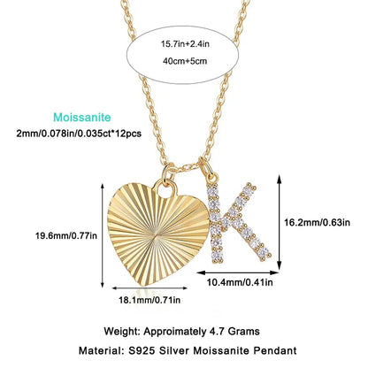Heart Secret – Trendige S925 Silber Halskette mit zartem Moissanit & Vergoldung - Alyrah Jewellery