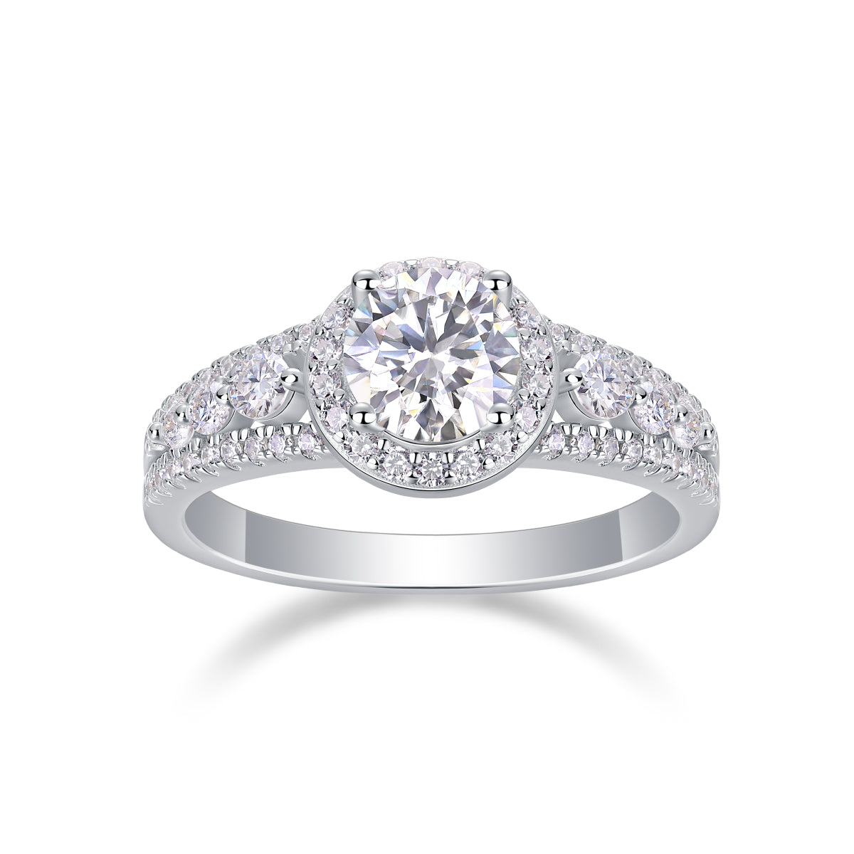 Meteor Shower – Radiant Moissanite Wedding Ring