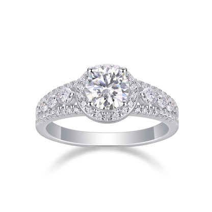 Meteor Shower – Radiant Moissanite Wedding Ring