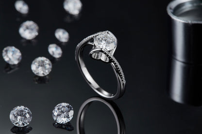 Dazzling Promise – Elegant moissanite wedding ring