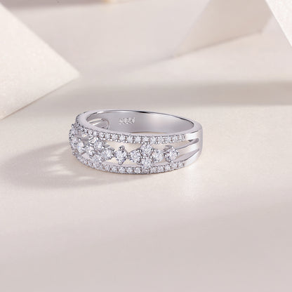 Il giardino di Monet – Elegante anello nuziale in moissanite