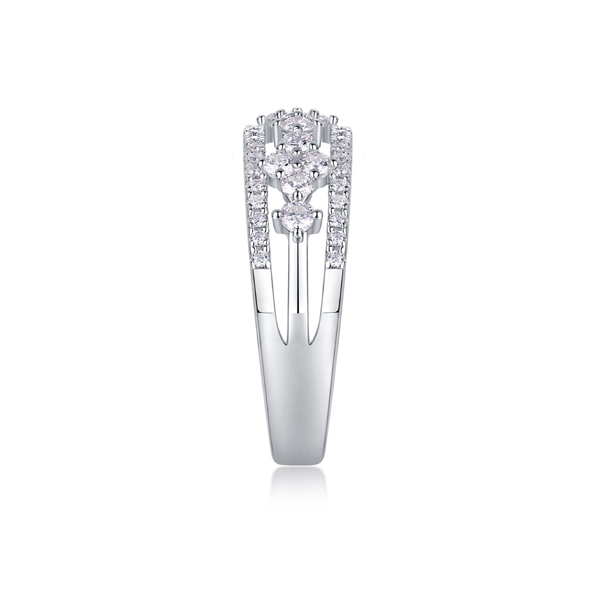 Il giardino di Monet – Elegante anello nuziale in moissanite