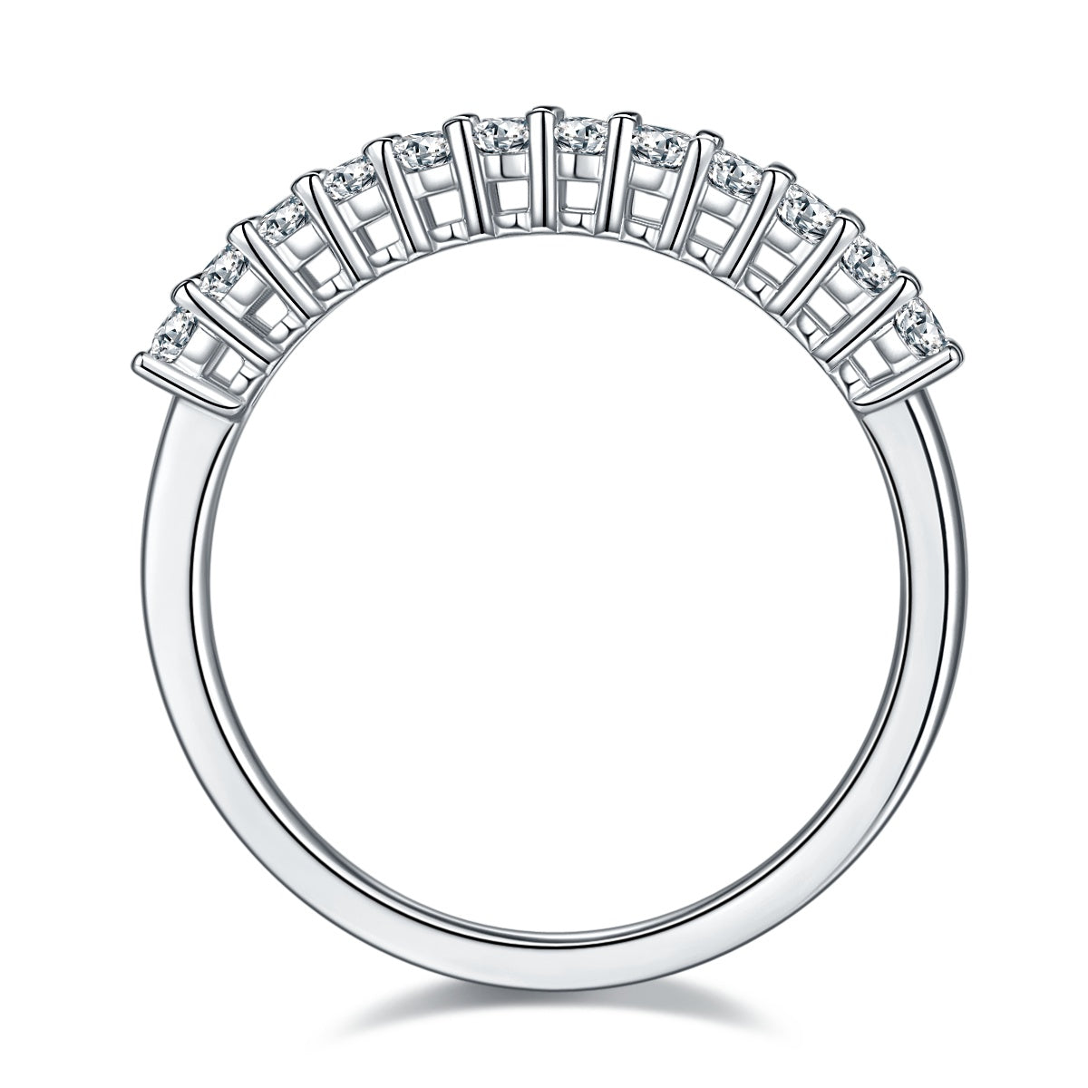 Light and Shadow Bloom – Delicate moissanite wedding ring