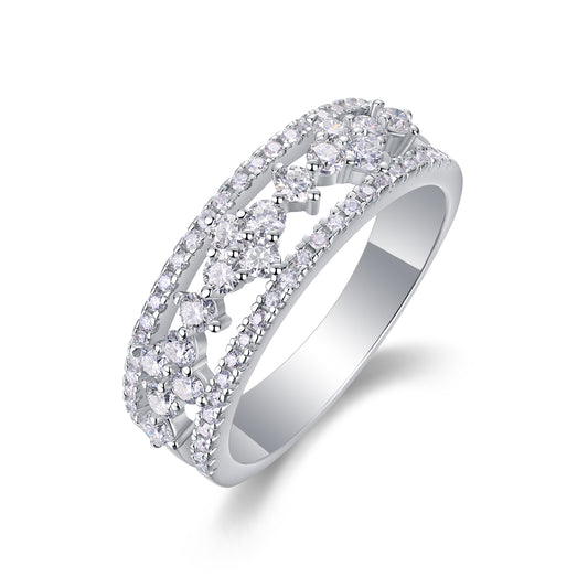 Il giardino di Monet – Elegante anello nuziale in moissanite