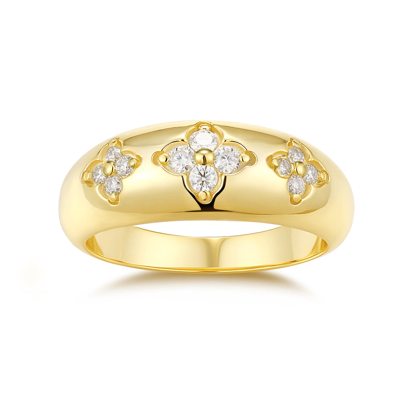 Hyacinth luxury silver ring
