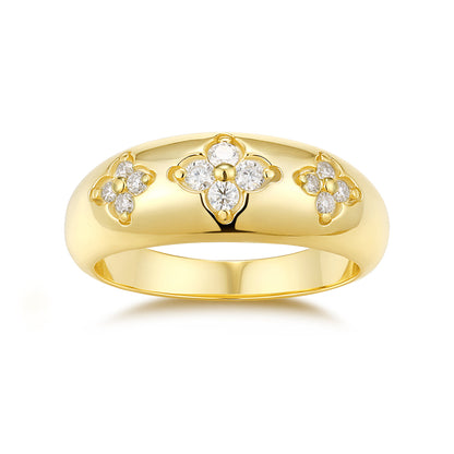 Hyacinth luxury silver ring