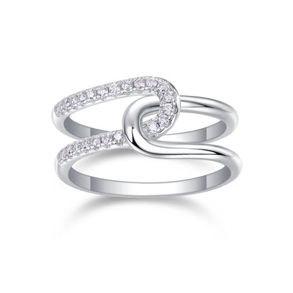 Interlocking – Eleganter Trauring mit hochwertigem Moissanit