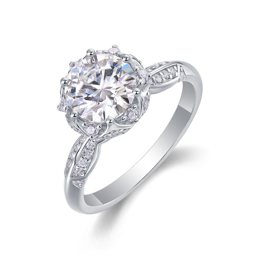 Life Theater – Elegante anello nuziale con moissanite