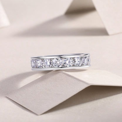 Large Star Ring – Moissanite 0.1 carat per point, S925 sterling silver with platinum plating