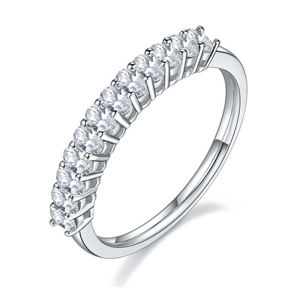 Light and Shadow Bloom – Delicate moissanite wedding ring