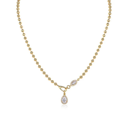 Elegantes Moissanit Anhänger-Collier – S925 Silber & Goldplattierung, modisch & funkelnd - Alyrah Jewellery