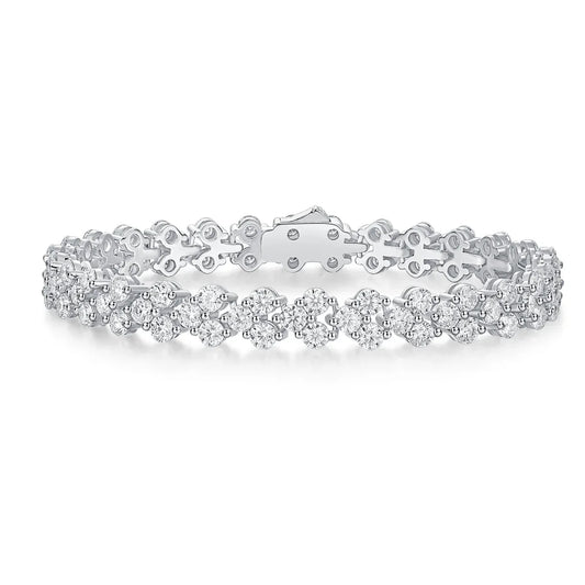 Kanong Luxus S925 Silberarmband – Elegantes Moissanit-Armband mit feinem Diamantglanz - Alyrah Jewellery