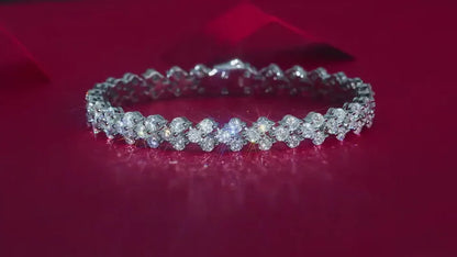 Kanong Luxus S925 Silberarmband – Elegantes Moissanit-Armband mit feinem Diamantglanz - Alyrah Jewellery