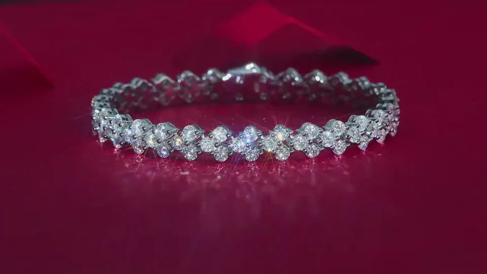 Kanong Luxus S925 Silberarmband – Elegantes Moissanit-Armband mit feinem Diamantglanz - Alyrah Jewellery